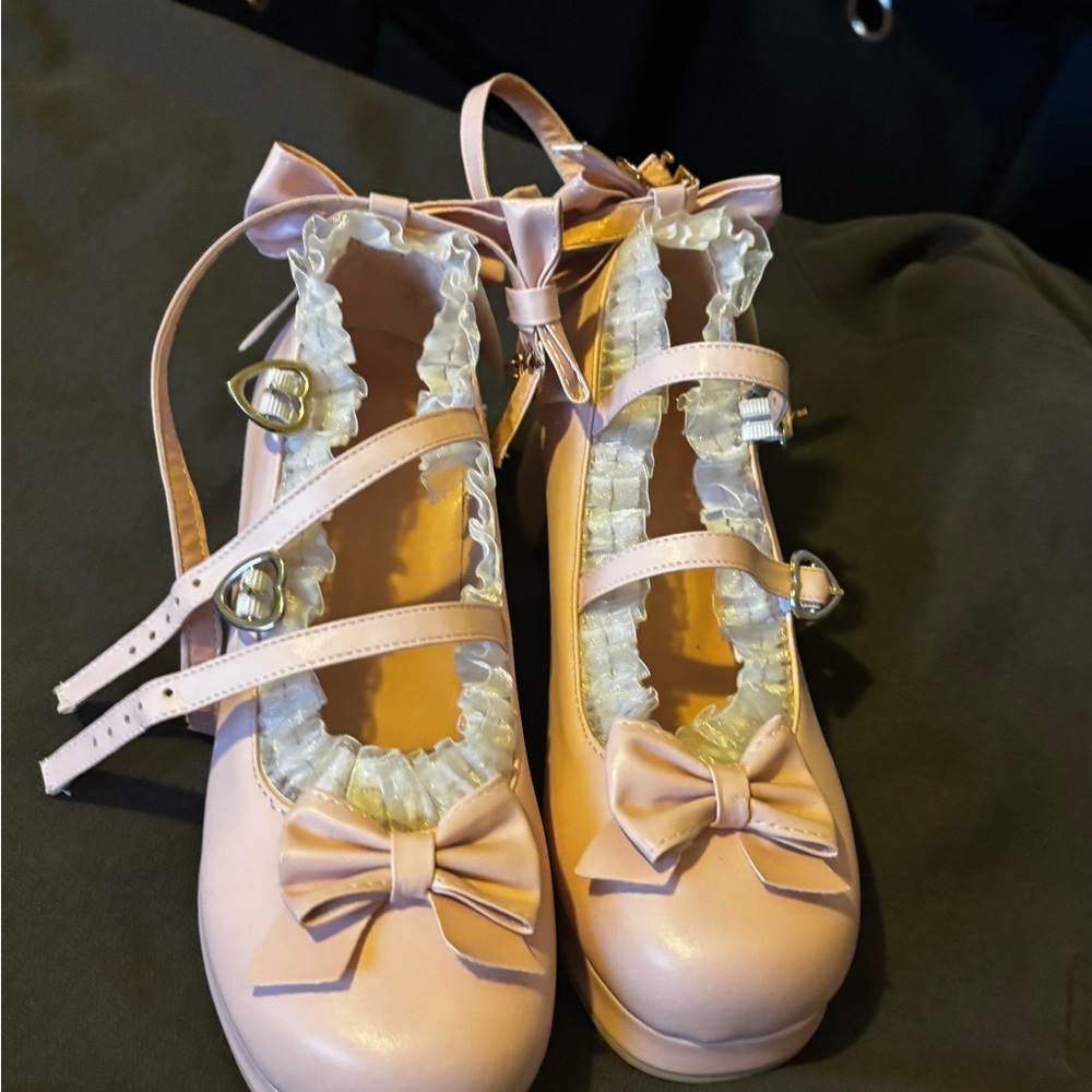 Pink Bow Mary Jane Shoes